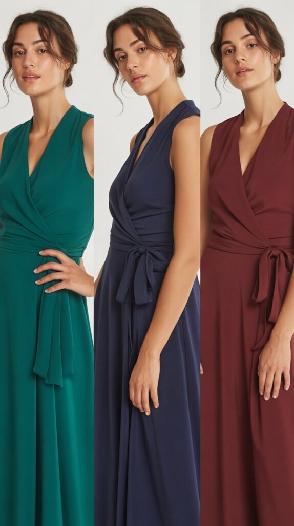 Wrap Dress in Solid Colors