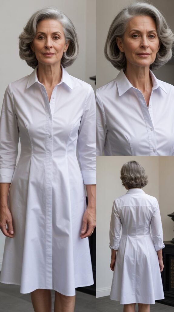 Sophisticated Shirtdress in Crisp Cotton