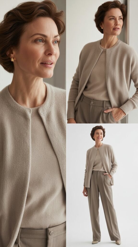 Elevated Twinset with Refined Trousers