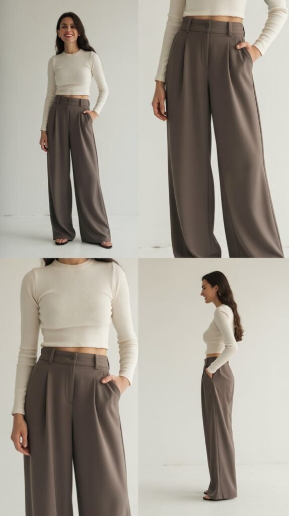 The Wide-Leg Trousers and Fitted Top Balance