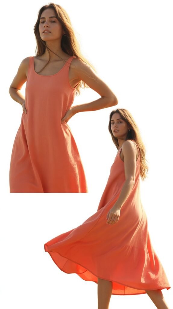 Coral Summer Dress