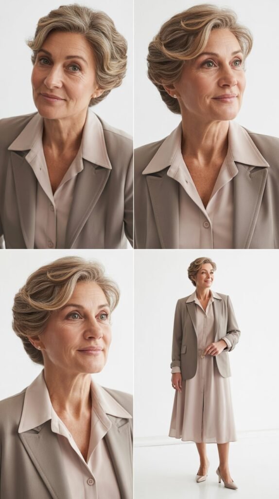 Layered Shirt Dress with Tailored Additions