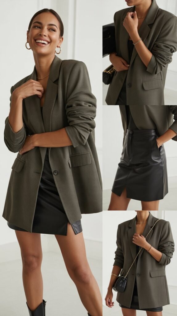 The Oversized Blazer and Mini Skirt