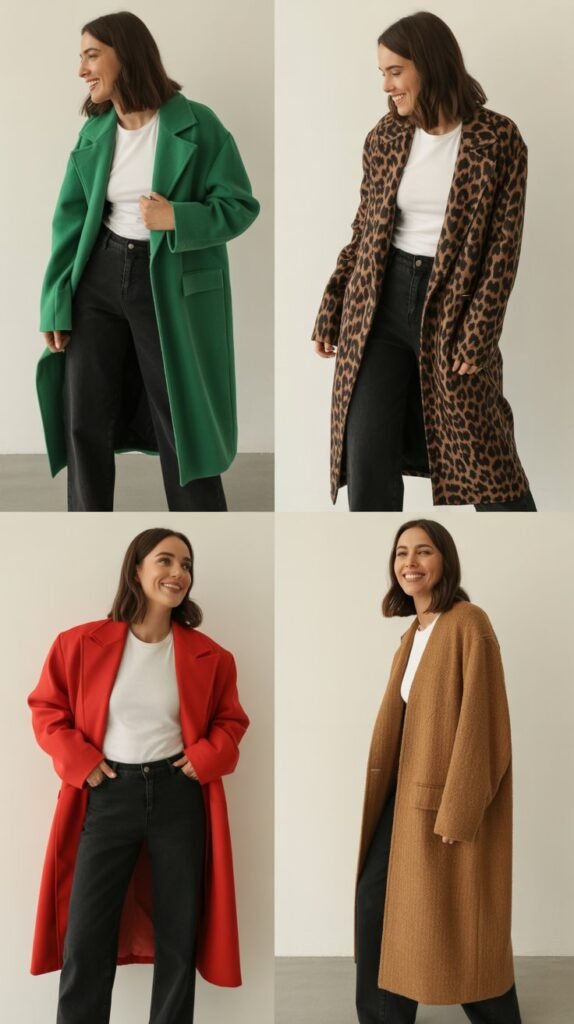 Statement Coat with Simple Outfit