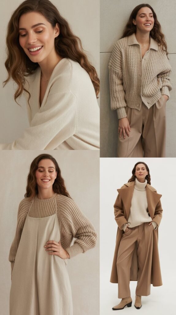 The Layered Neutrals with Texture Play