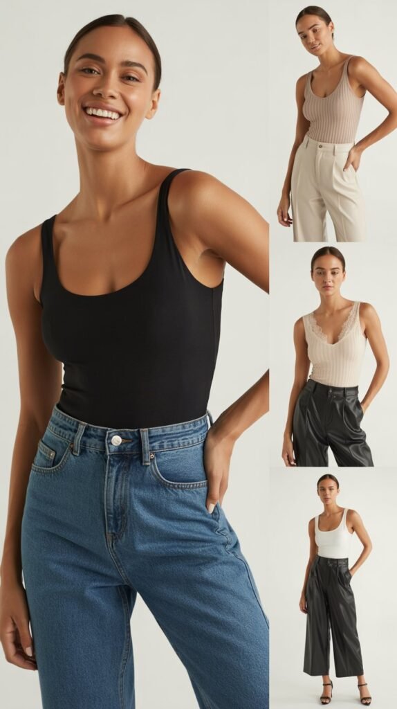 The Bodysuit and High-Waisted Bottoms