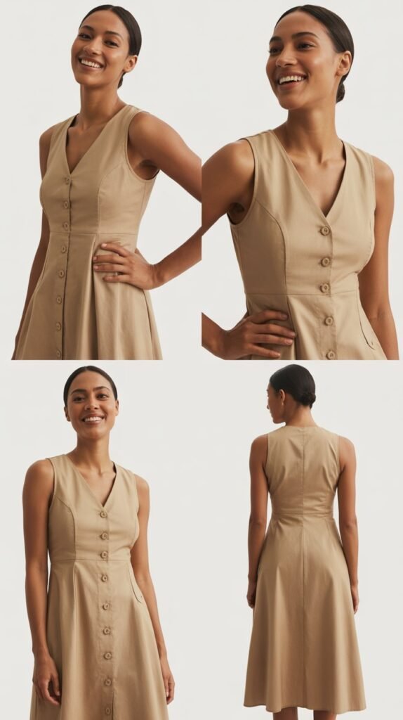 Button-Front Dress