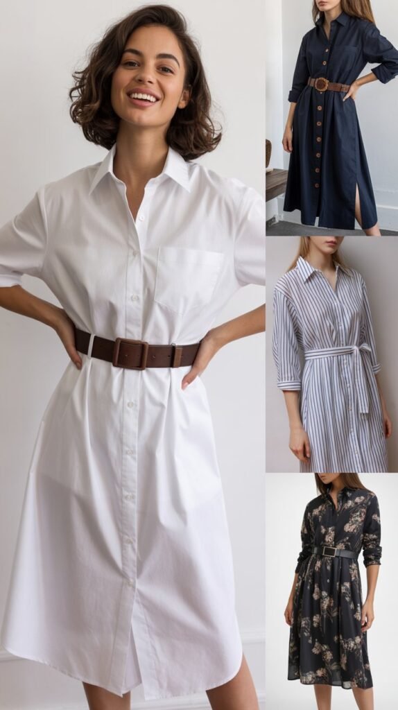 Belted Shirt Dresses