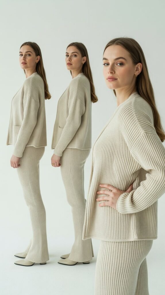 Knit Cardigan Set as Standalone Outfit