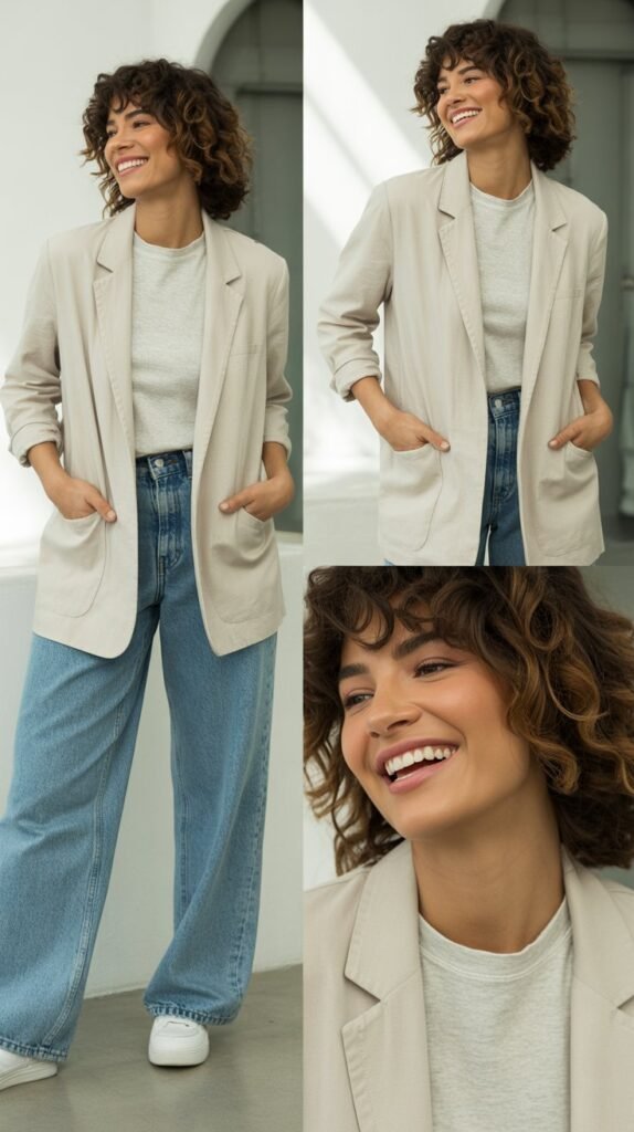  Lightweight Blazer with Casual Basics
