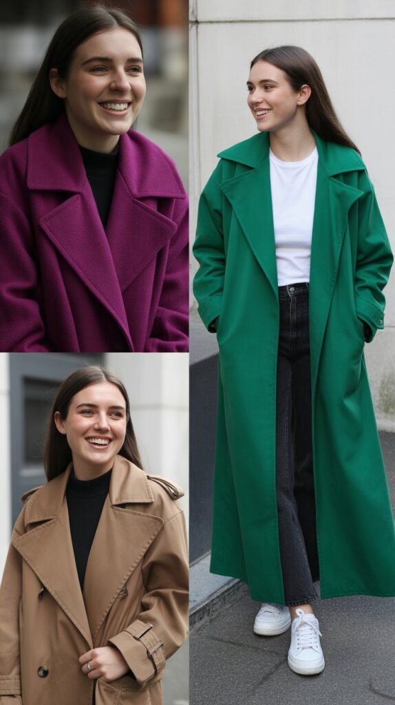 Statement Coat Over Simple Outfit