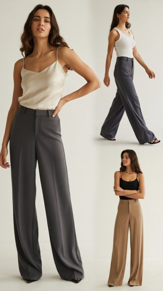 The Wide-Leg Pants and Fitted Top Pairing