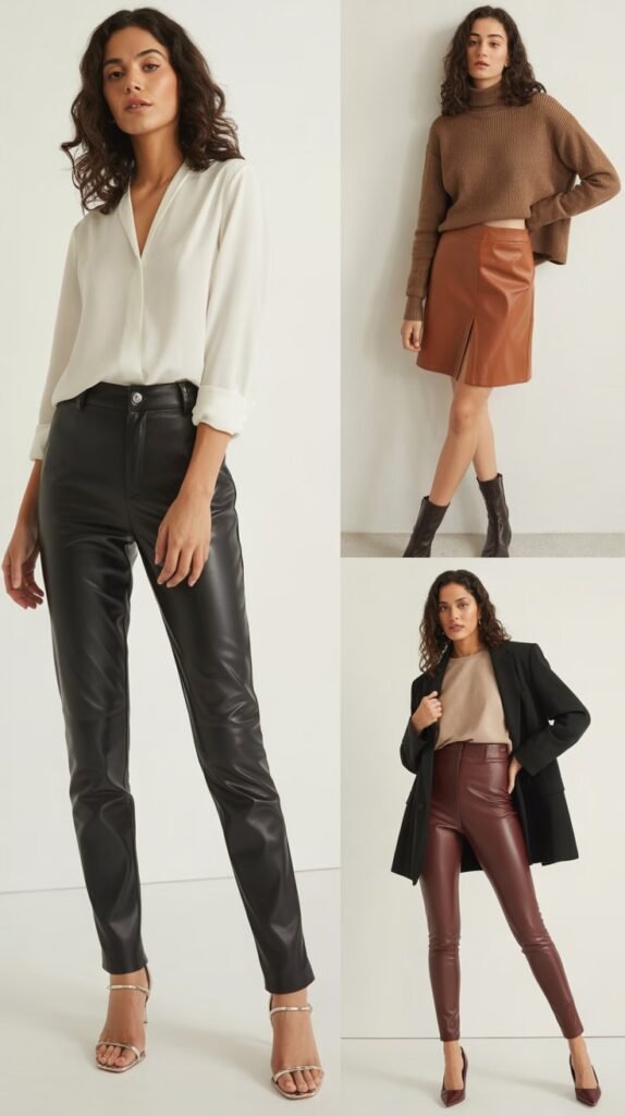 Leather or Faux Leather Bottoms
