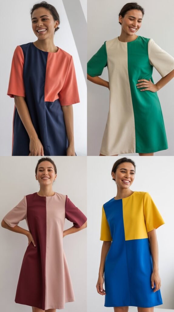 Color-Blocked Dresses