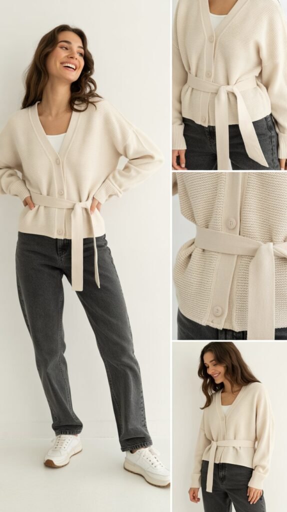 The Belted Cardigan and Jeans