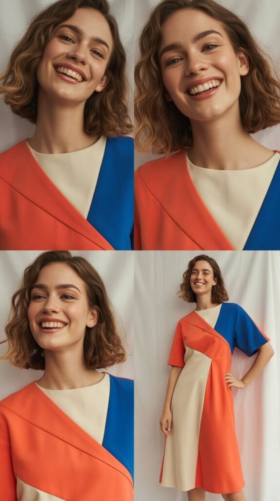 Color-Blocked Dress for Visual Impact