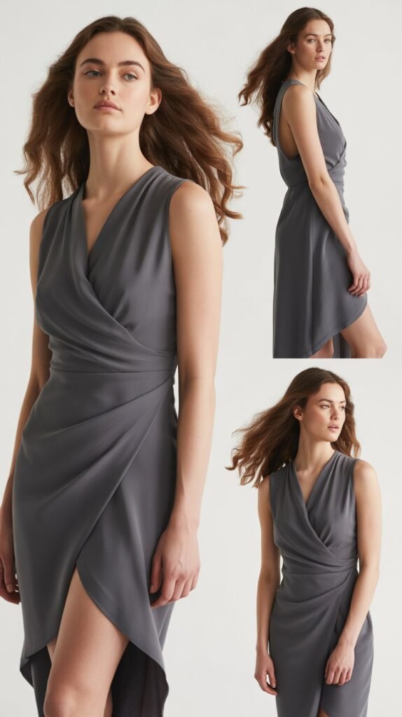Asymmetric Wrap Dress
