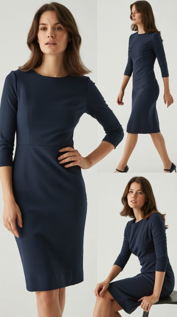 Ponte Knit Sheath Dress