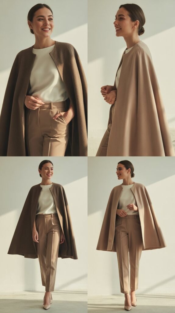 Cape Coats with Slim-Fit Trousers