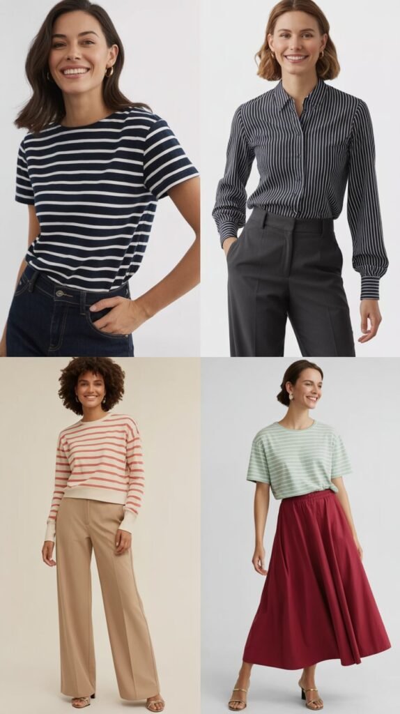 Striped Top with Solid Bottoms