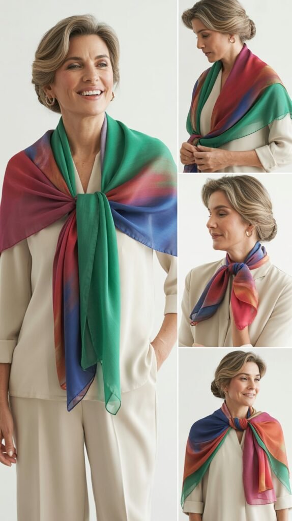 Colorful Scarf as Statement Accessory