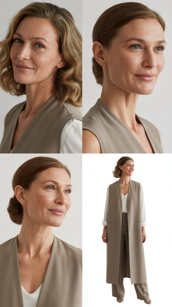 Long Vest Layering with Streamlined Separates