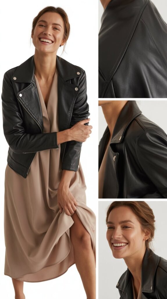 The Leather Jacket and Dress