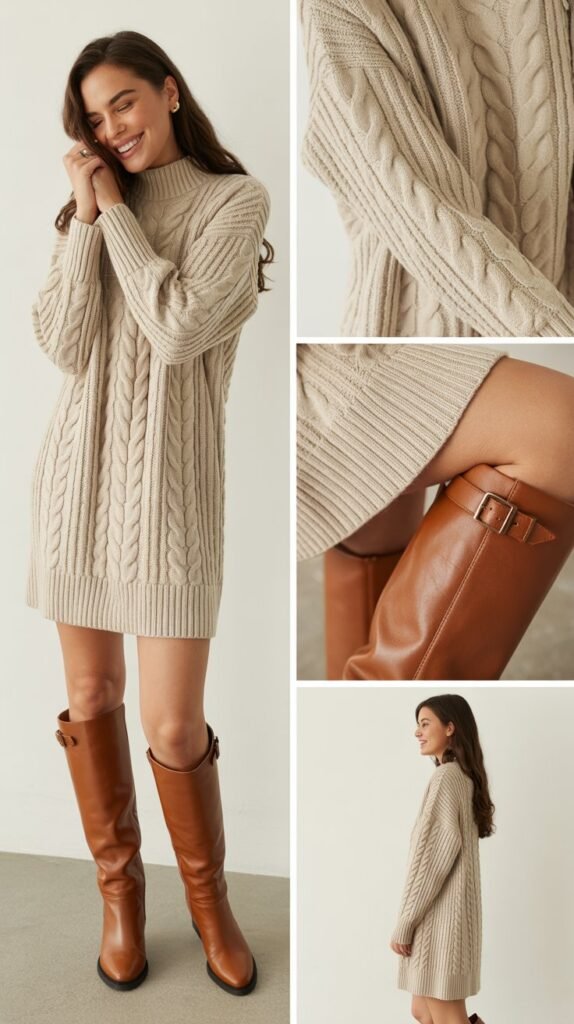 The Knit Dress and Boots