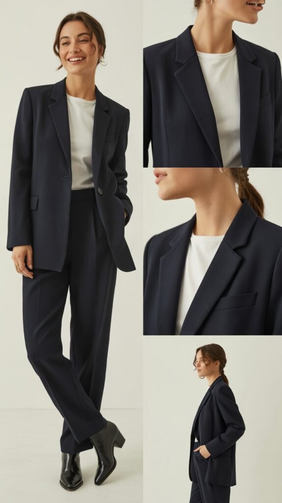 The Tailored Blazer and White Tee Combo