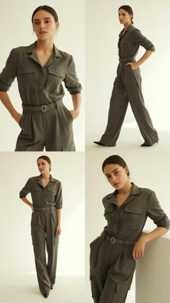 Utility Jumpsuit with Belt