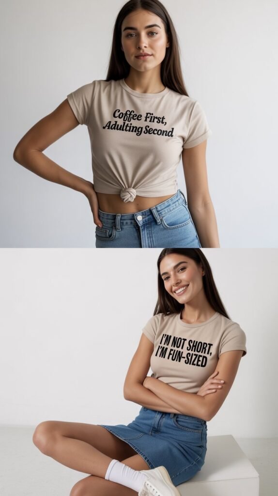 Baby Tees with Witty Sayings