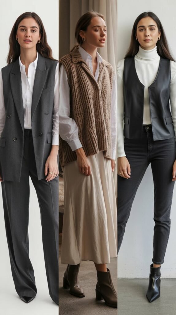 The Layered Vest Look