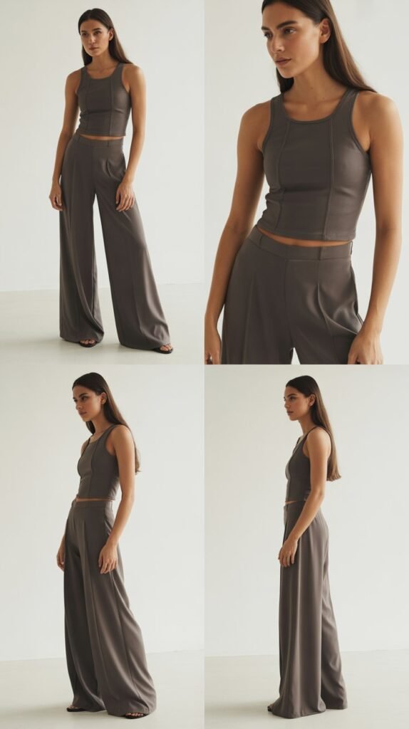 Palazzo Pants with Structured Tank