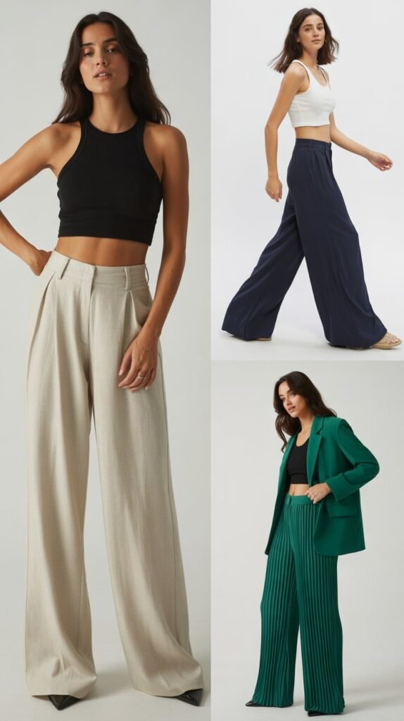 Wide-Leg Pants and Crop Tops