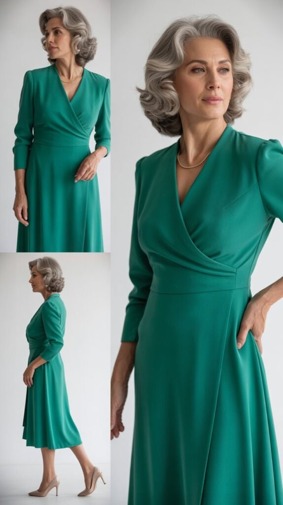 Wrap Dress in Solid Color