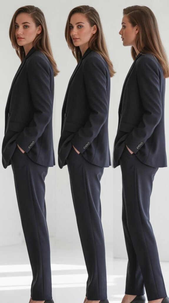 Classic Blazer with Slim Trousers