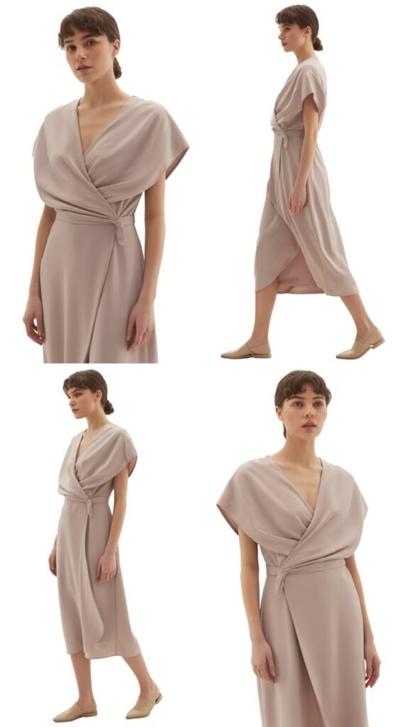 Textured Fabric Dress For Dimension