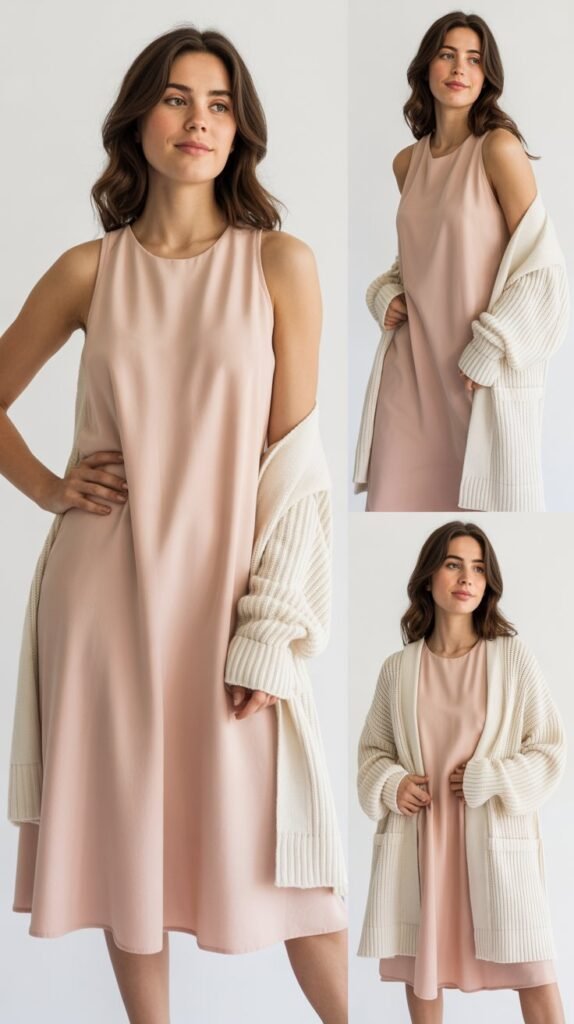 The Sleeveless Dress and Cardigan Layer