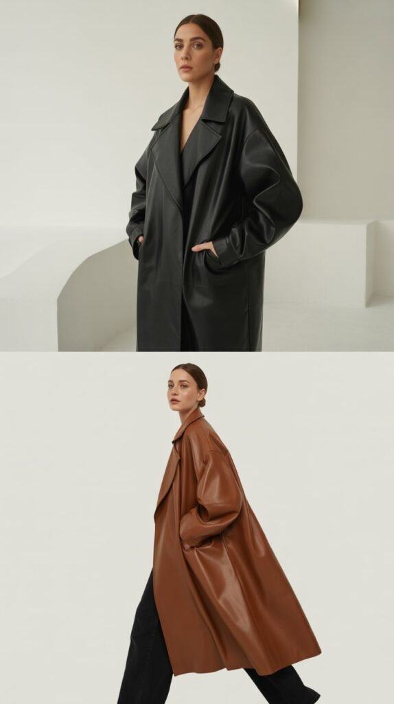Oversized Leather Coats