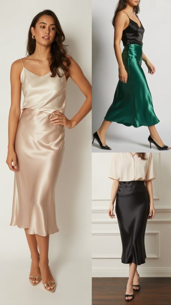 Satin Slip Skirts