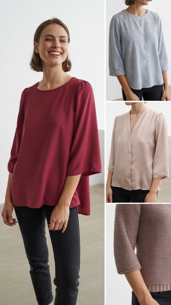 Three-Quarter Sleeve Tops