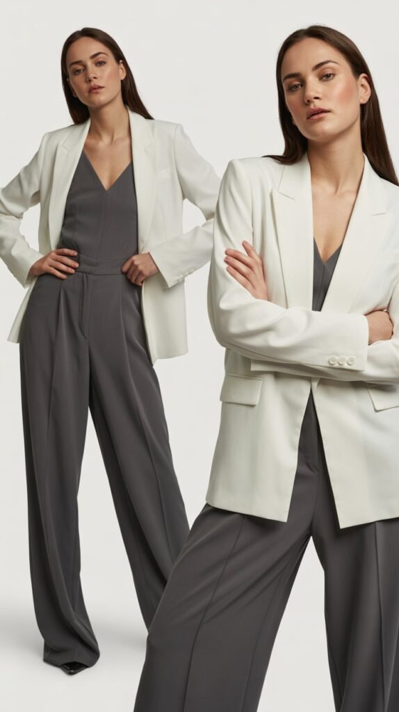 Jumpsuit with Structured Blazer
