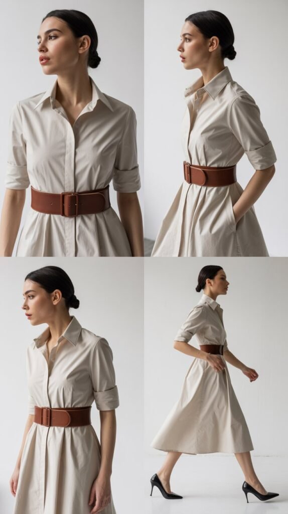 Belted Shirt Dress
