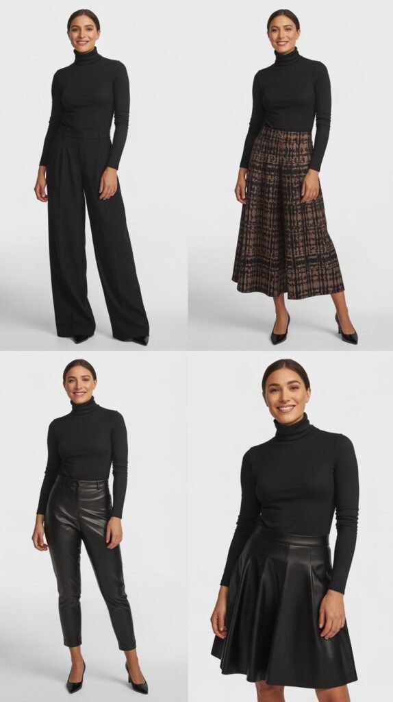 Turtleneck with Statement Bottom