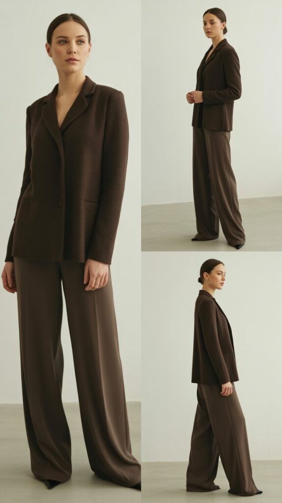 The Elevated Knit Blazer and Wide-Leg Trousers