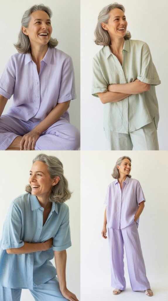 Matching Separates in Pastel Linen