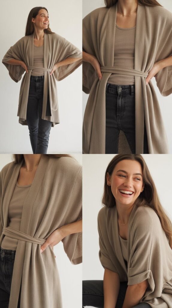 The Belted Cardigan or Kimono Layer