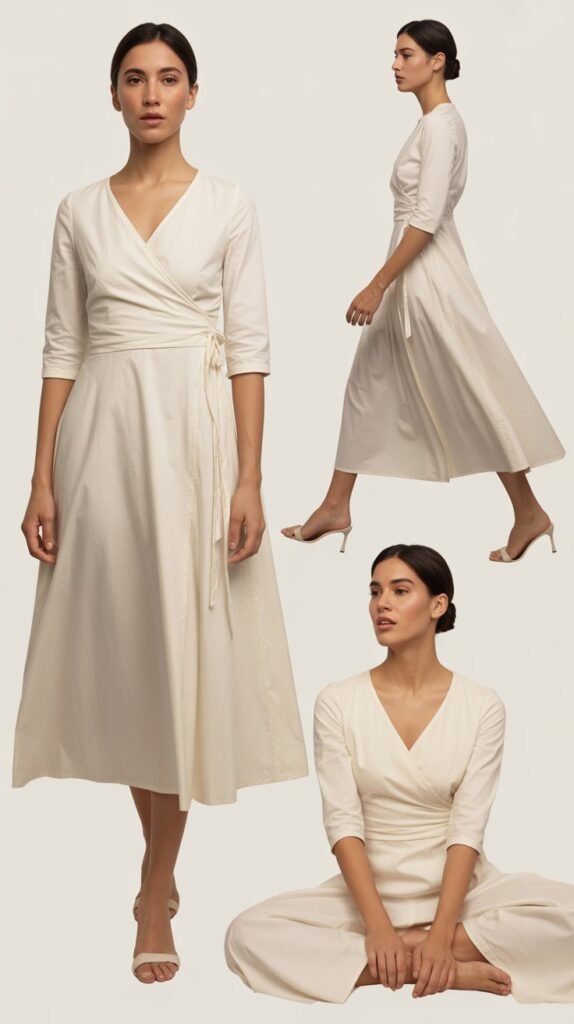 Cotton Wrap Dress