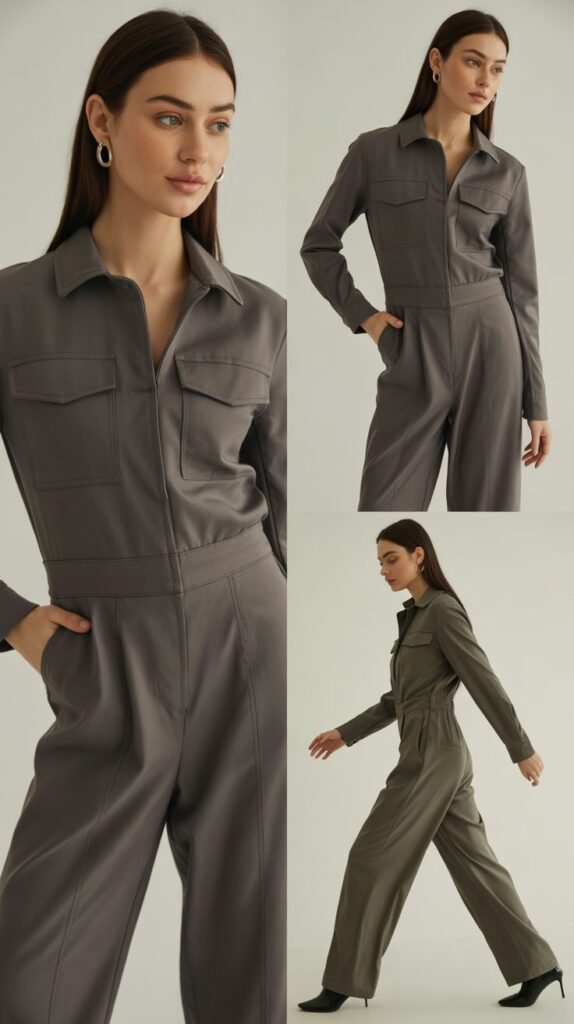 Utility Jumpsuit in Refined Fabric