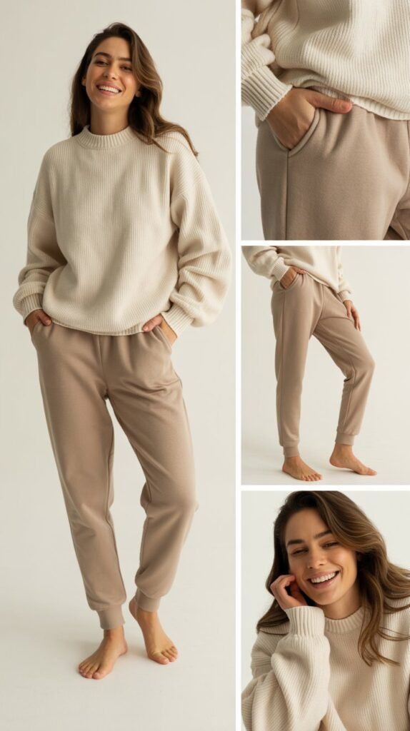 Joggers with Oversized Sweater